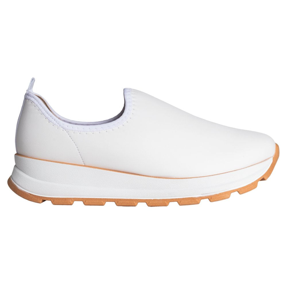 Tênis Feminino Slip On Beira Rio Branco Branco
