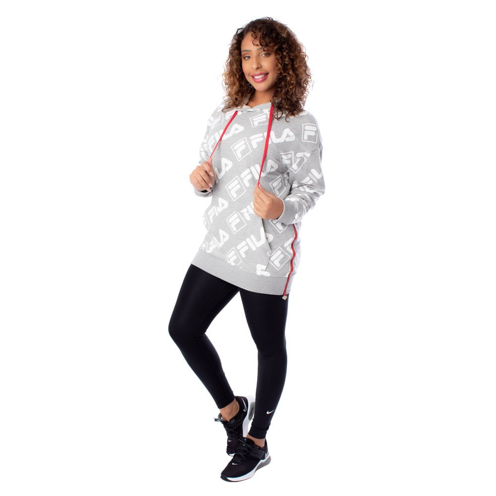 vintage fila moletom com capuz