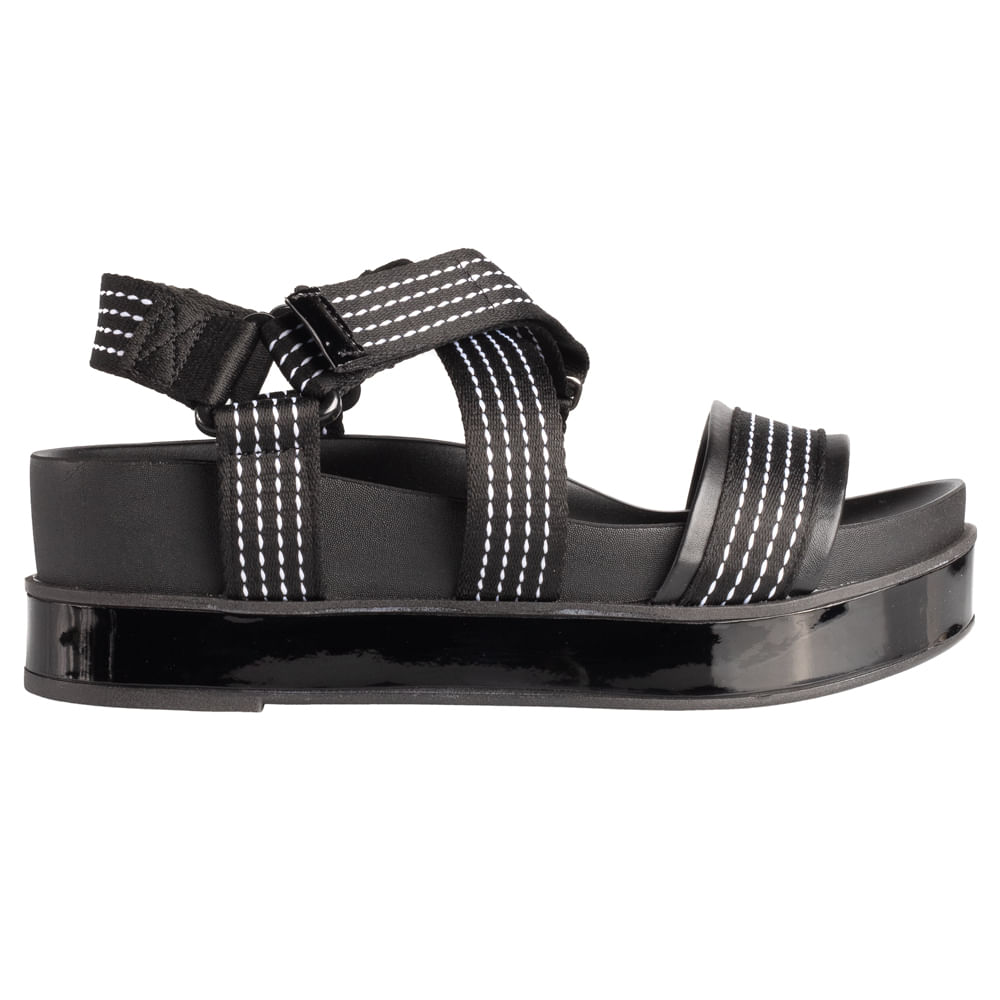 Sandália Feminina Vizzano Flatform Preto Preto