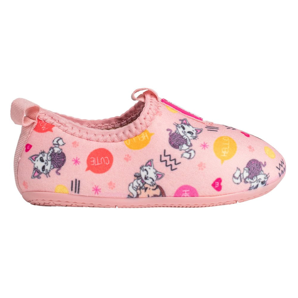 Tênis Infantil Molekinha Slip-On Estampado Rosa Rosa
